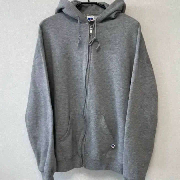 [BUNJANG] Russell 90s Grey Hoodie Zip-up XL / 러셀 90s 그레이 후드집업 XL