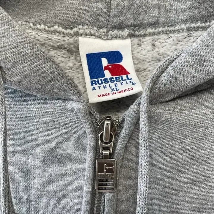 [BUNJANG] Russell 90s Grey Hoodie Zip-up XL / 러셀 90s 그레이 후드집업 XL