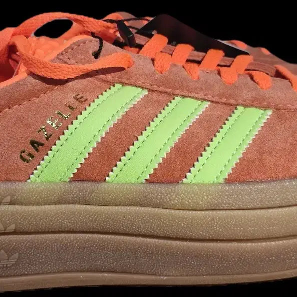 [BUNJANG] Adidas Gazelle Bold Solar Orange Solar Green Sneakers / 미사용) 아디다스 가젤 볼드 솔라 오렌지 솔라 그린  운동화