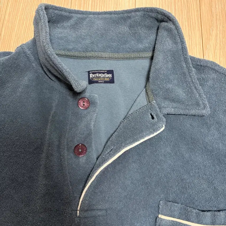 [BUNJANG] Heritageplus Terry Polo T-Shirt Blue S / 헤리티지플로스 타올 카라티 폴로티 테리 블루 s