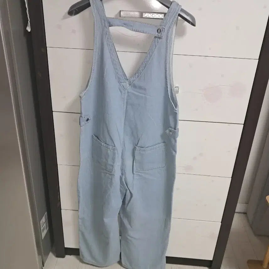 [BUNJANG] Light Wash Denim Overalls Pants / 데님멜빵바지
