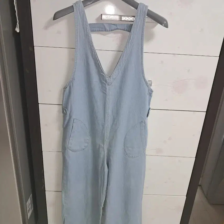 [BUNJANG] Light Wash Denim Overalls Pants / 데님멜빵바지