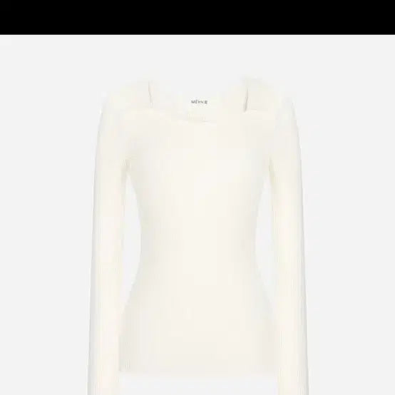 [BUNJANG] MEBII Sophie Cream Knit Square Neck Sweater / 메비 소피크림 니트 택 달린 새제품