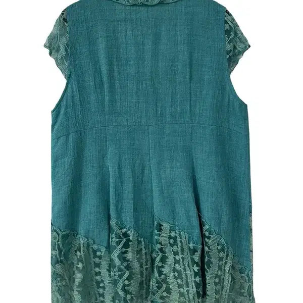 [BUNJANG] M-L Mori Girl See-through Layered Short Sleeve Blouse / [M-L] JPN 모리걸 시스루레이어드 반팔블라우스