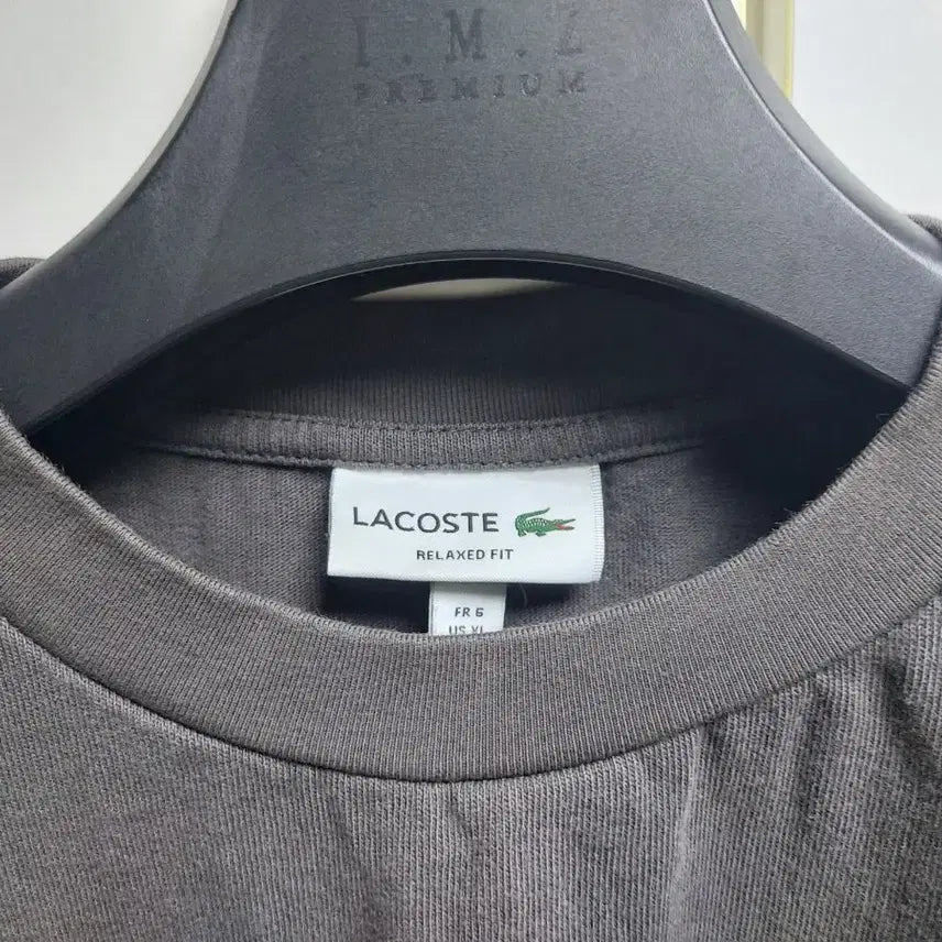 [BUNJANG] Lacoste Charcoal Gray Short Sleeve T-shirt / 라코스테 차콜 그레이 반팔 티셔츠