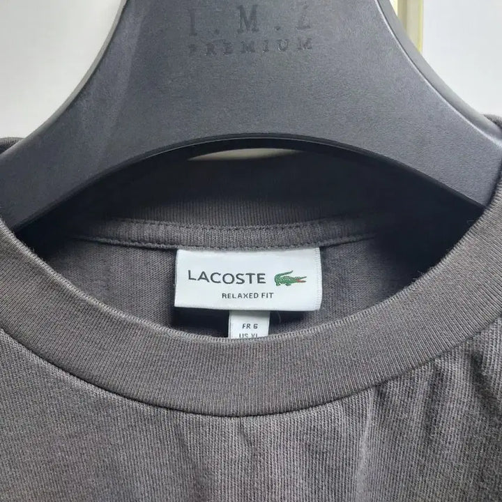 [BUNJANG] Lacoste Charcoal Gray Short Sleeve T-shirt / 라코스테 차콜 그레이 반팔 티셔츠