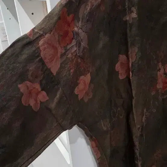 [BUNJANG] Vintage Floral Pattern Long Dress / 플라워 패턴 롱 원피스 빈티지 스타일