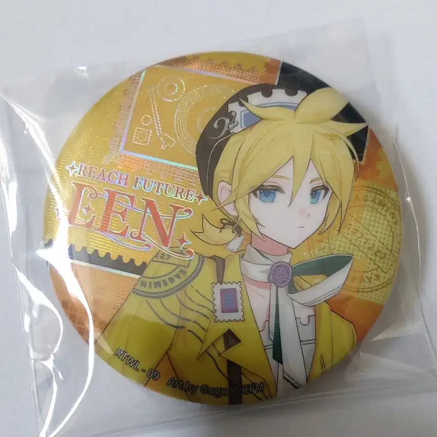 [BUNJANG] Vocaloid Kagamine Len Reach Future Can Badge / 보컬로이드 카가미네 렌 우정국 콜라보 캔뱃지 reach future 굿즈