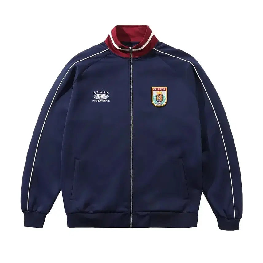 [BUNJANG] Butter Goods International Track Jacket Navy L / [새상품]버터굿즈 인터내셔널 트랙 자켓 네이비 L