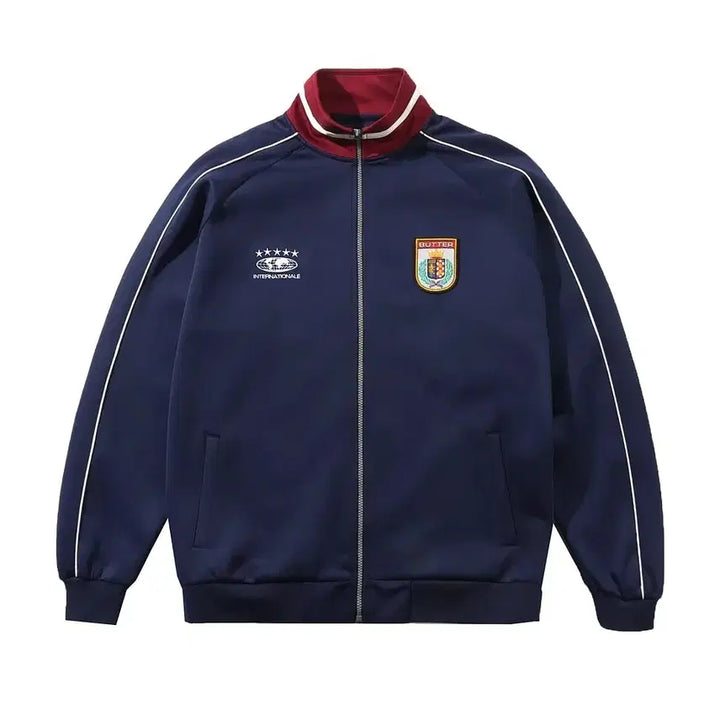 [BUNJANG] Butter Goods International Track Jacket Navy L / [새상품]버터굿즈 인터내셔널 트랙 자켓 네이비 L