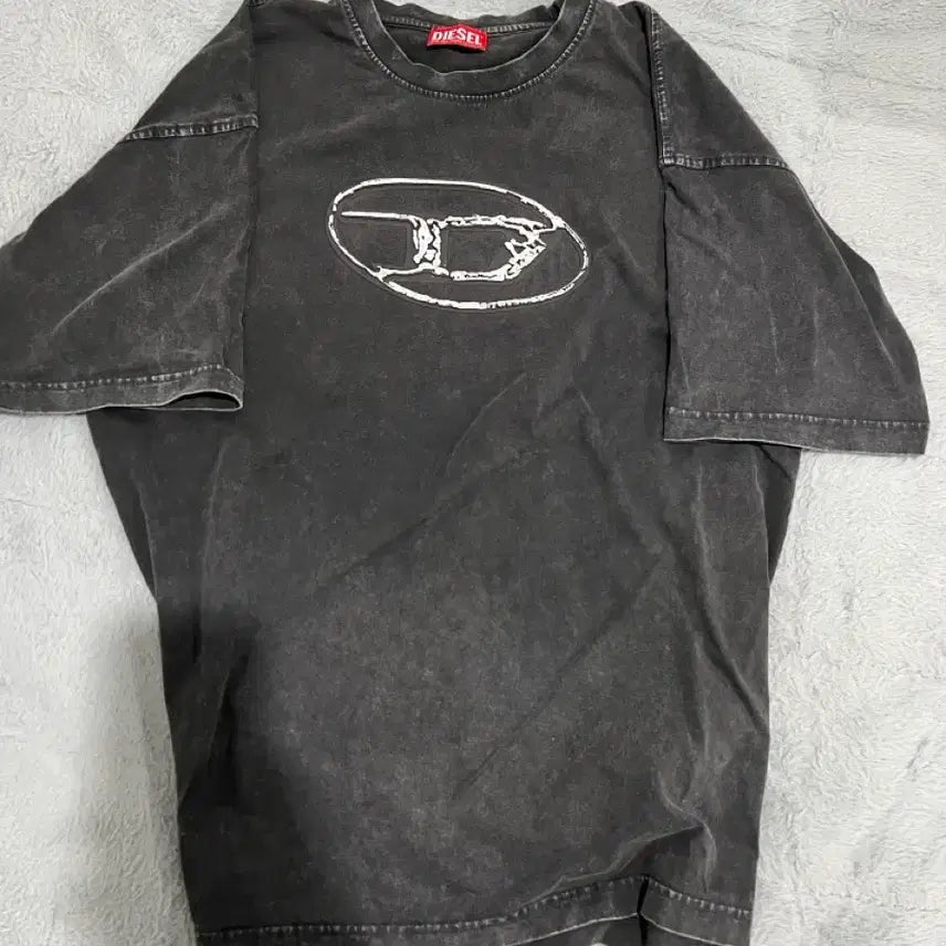 [BUNJANG] Diesel Pigment Charcoal Short Sleeve T-Shirt (M) / 디젤 피그먼트 차콜 반팔 (M)