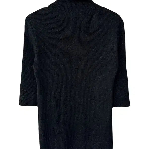 [BUNJANG] XS JPN Wool Blend Mock Neck 3/4 Sleeve Knit Top / [XS] JPN 울혼방 모크넥 7부니트 블랙
