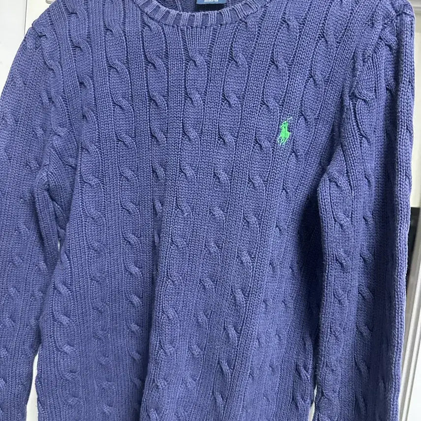 [BUNJANG] Polo Ralph Lauren Cable Knit Sweater / 폴로 랄프로렌 케이블 니트 블루 s