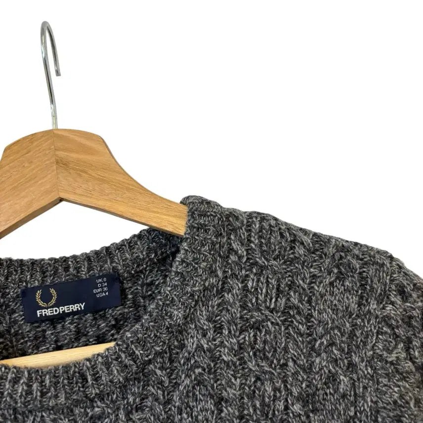 [BUNJANG] Fred Perry Logo Wool Knit XS / 프레드페리 로고 울 니트 XS 정품