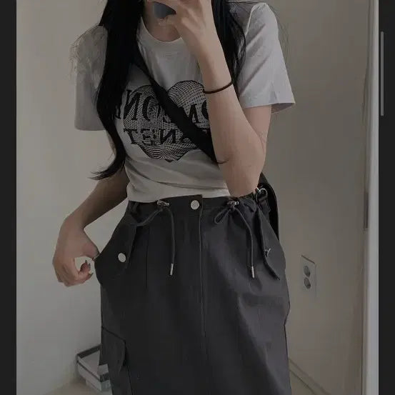 [BUNJANG] Cargo Long Skirt / 카고 롱 스커트