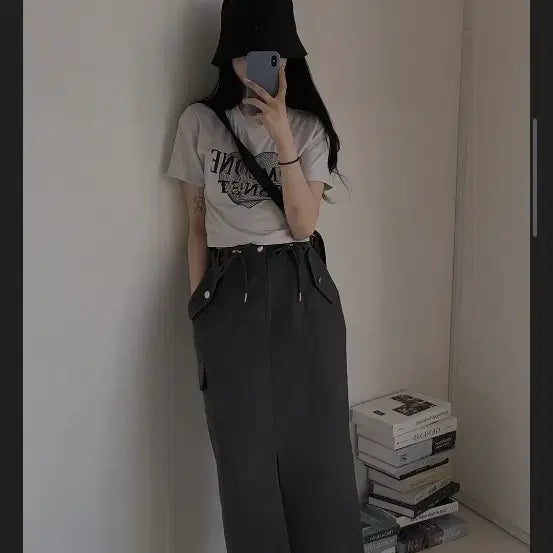 [BUNJANG] Cargo Long Skirt / 카고 롱 스커트