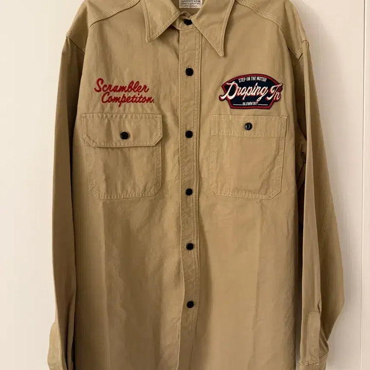 [BUNJANG] Outstanding Company Work Shirt Khaki S / 아웃스탠딩 컴퍼니 워크 셔츠 카키 S