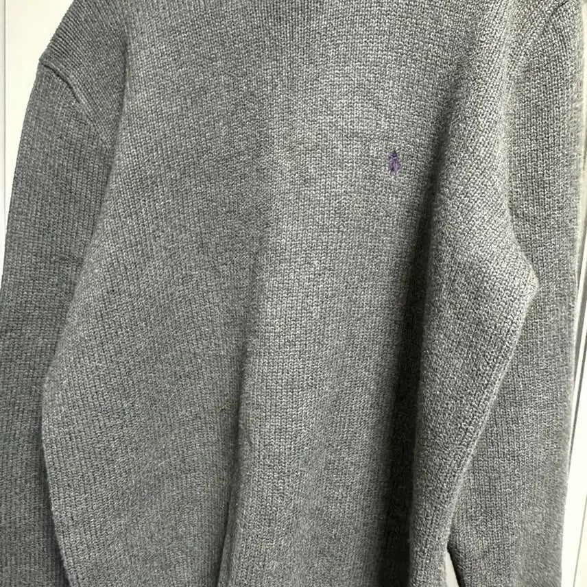 [BUNJANG] Polo Ralph Lauren Gray Knit Sweater M / 폴로 랄프로렌 회색 니트 스웨터 M