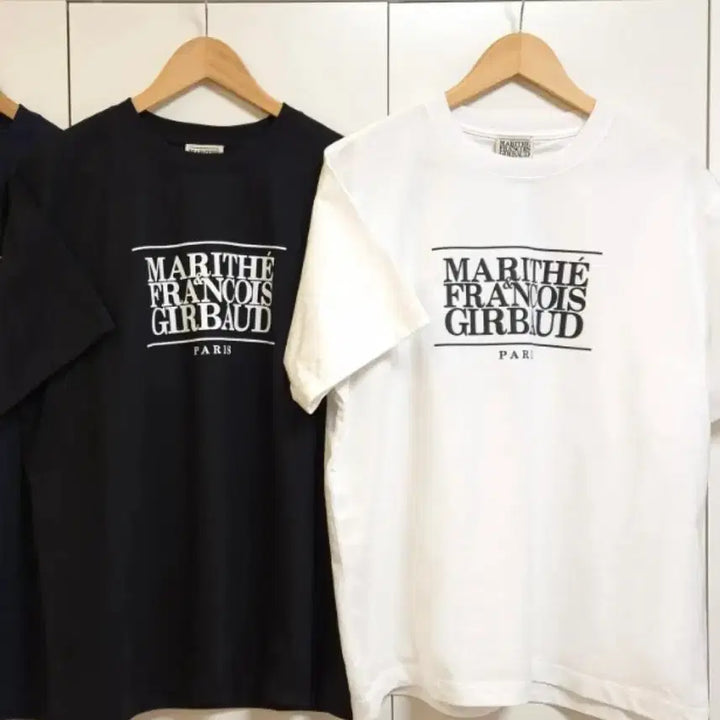 [BUNJANG] Marithe Francois Girbaud Short Sleeve T-shirt (Black/White) / 마리떼 프랑소와 저버 반팔 티셔츠 블랙/화이트 미개봉 새상품