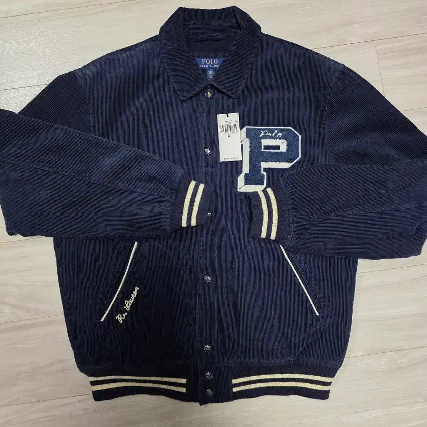 [BUNJANG] Polo Ralph Lauren Corduroy Letter Jacket M / 폴로 랄프 로렌 코듀로이 레터 자켓 M