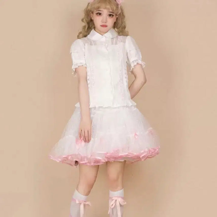 [BUNJANG] Lolita Polka Dot Tutu Skirt Petticoat / 로리타 도트 튜튜스커트 파니에