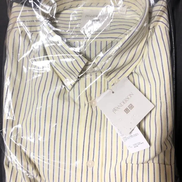 [BUNJANG] Uniqlo JW Anderson Striped Shirt Yellow L / 유니클로 jw앤더슨 셔츠 옐로우 스트라이프L