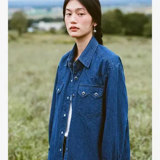 [BUNJANG] URBANIC30 Sawtooth Western Shirt Indigo / 얼바닉30 Sawtooth Western Shirt