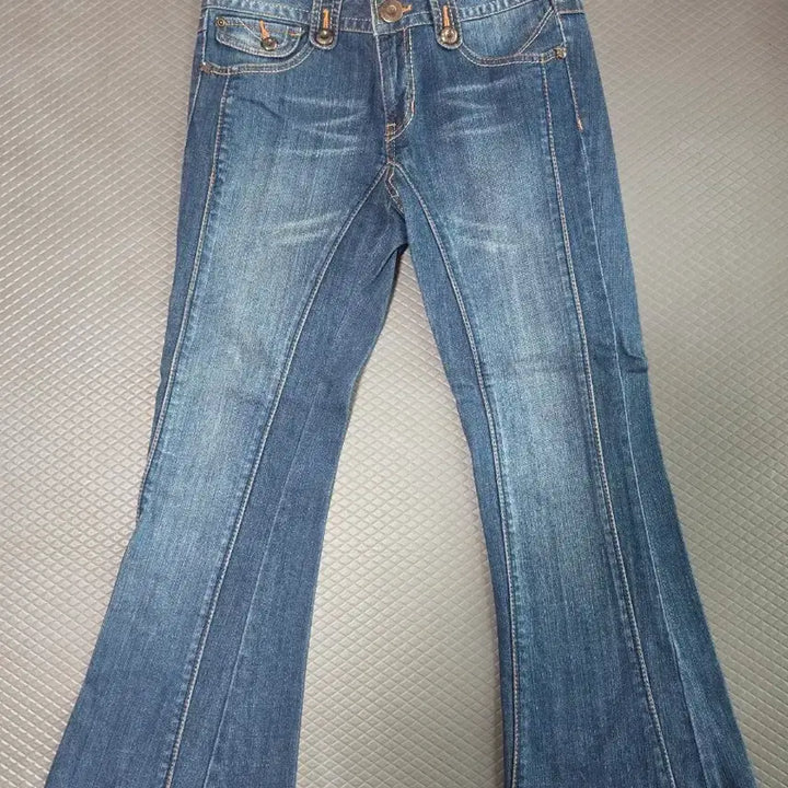 [BUNJANG] Jewel Embellished Flared Jeans / 청바지