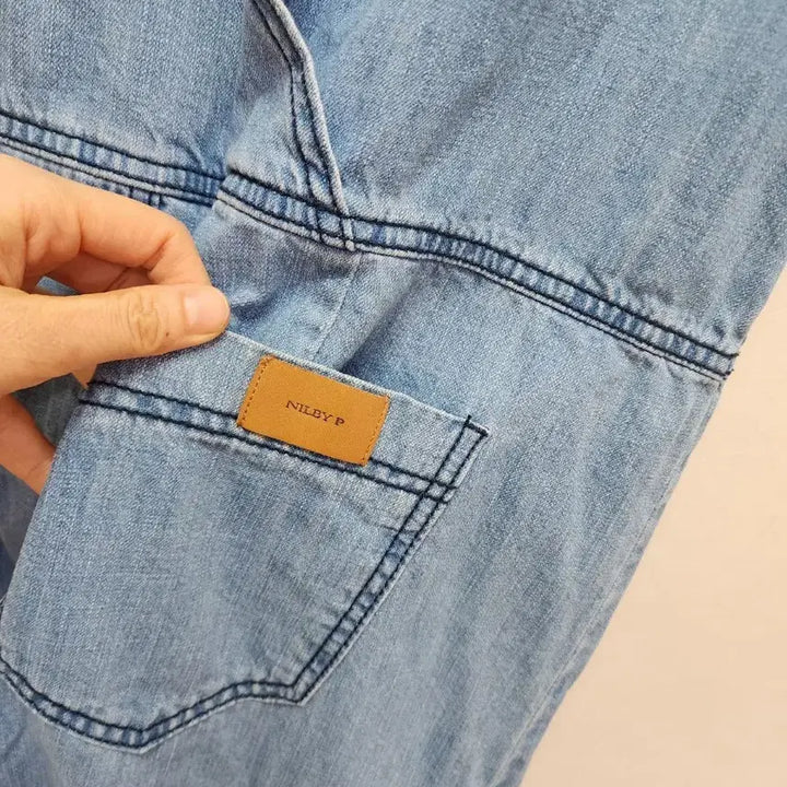 [BUNJANG] NILBY P New York Pocket Point Denim Jumpsuit Dress / 닐바이피 포켓포인트 데님 점프원피스