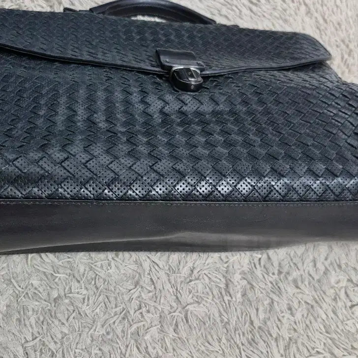 [BUNJANG] Bottega Veneta Black Briefcase / 보테가베네타 인트레치아토 브리프케이스