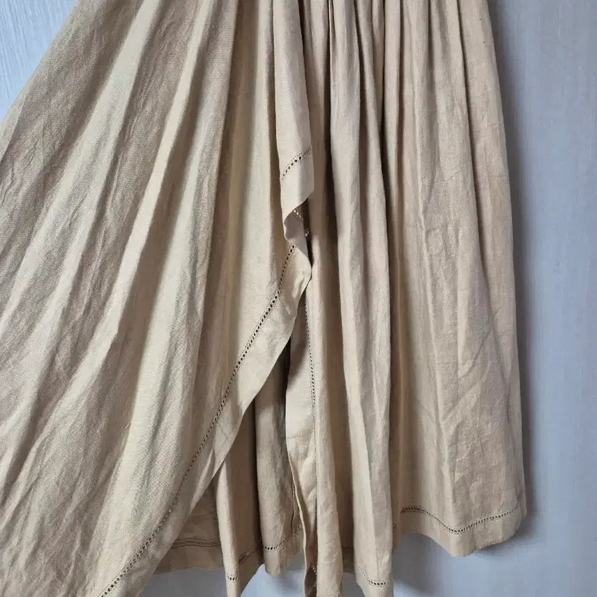 [BUNJANG] Issey Miyake Linen Pleated Wrap Skirt / (정품) 이세이미야케 린넨 플리츠 스커트 랩 스커트