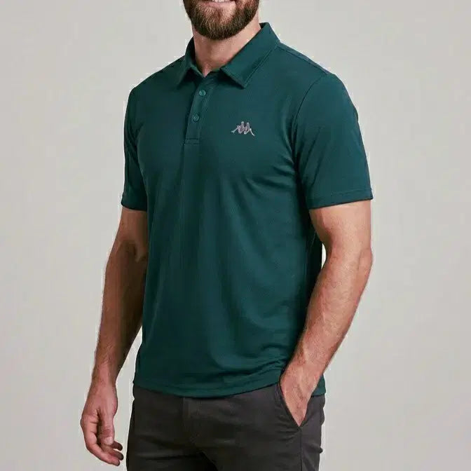 [BUNJANG] Kappa Functional Short Sleeve Polo T-Shirt Dark Green (New) / [100]카파 기능성 반팔 카라티 (새상품)