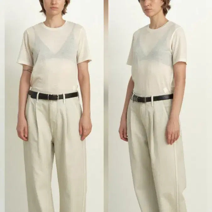 [BUNJANG] H8 Sandro Jean Twotuck Wide Pants Denim / (새상품)여성여자 H8 에이치에이트-산드로 진- 투턱 와이드 팬츠 데님