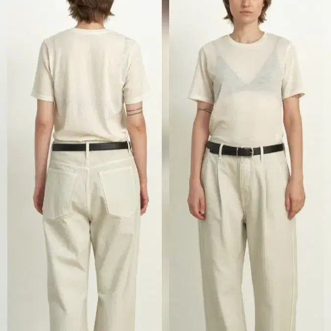 [BUNJANG] H8 Sandro Jean Twotuck Wide Pants Denim / (새상품)여성여자 H8 에이치에이트-산드로 진- 투턱 와이드 팬츠 데님