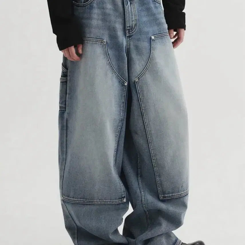 [BUNJANG] DNSR Carpenter Denim Pants XL / DNSR 브러쉬 카펜터 데님 xl