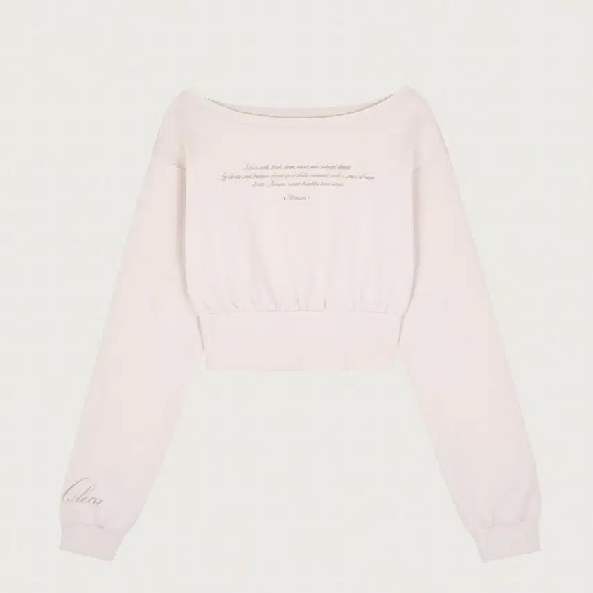 [BUNJANG] Clicheria Suga Lettering Top Baby Pink / 클리시어 슈가 레터링 탑 베이비 핑크