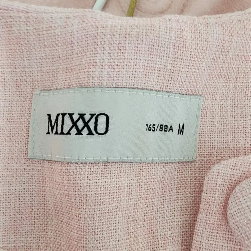 [BUNJANG] MIXXO Pink Tweed Short Sleeve Jacket / MIXXO 믹쏘 핑크 트위드 반팔 자켓