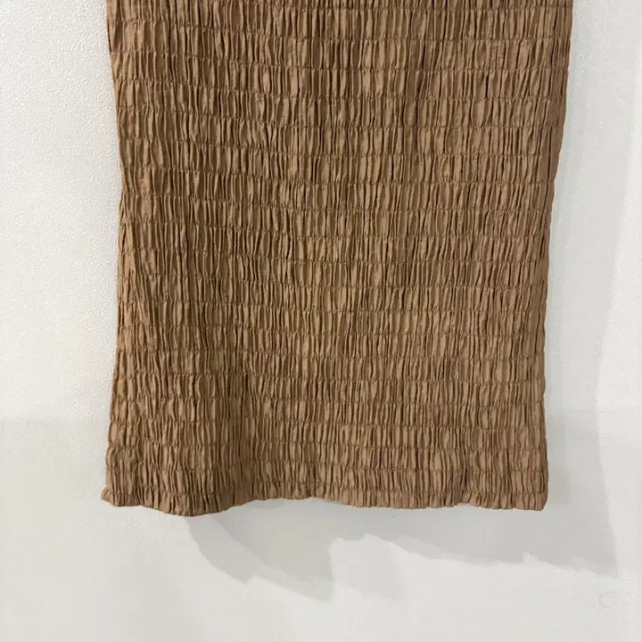 [BUNJANG] TIME Postmodern Shirring Long Skirt Brown / 타임 포스트모던 셔링 롱 스커트 브라운 64-94