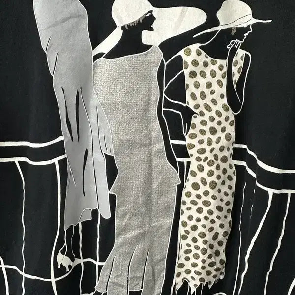 [BUNJANG] CHAMOIS Graphic Short Sleeve T-shirt Black / [L] CHAMOIS 그래픽 반팔티 블랙