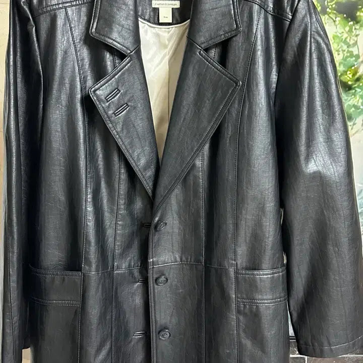 [BUNJANG] Overdue Flare Leather Jacket / 오버듀플레어 레더 자켓