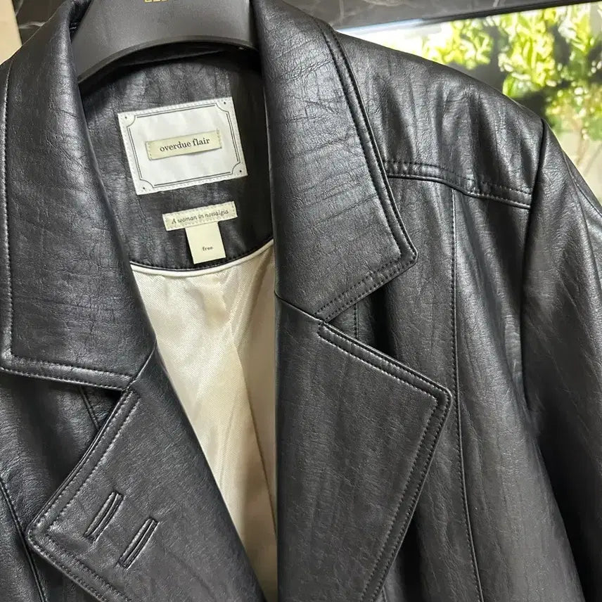 [BUNJANG] Overdue Flare Leather Jacket / 오버듀플레어 레더 자켓