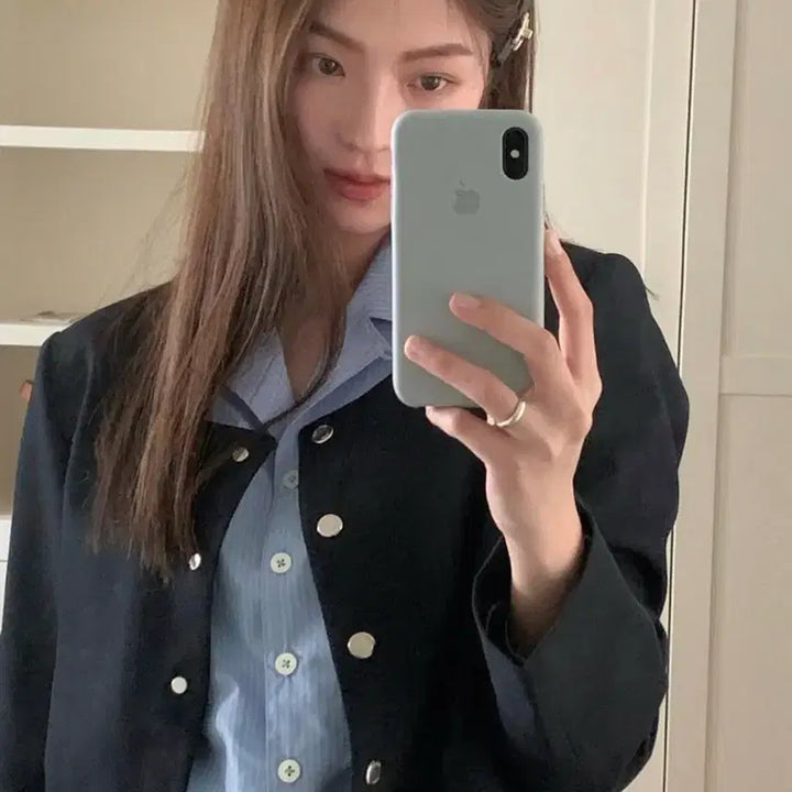[BUNJANG] GED Cropped Tweed Jacket Size 2 / ged 게드 샵게드 스냅 크롭 자켓 2사이즈