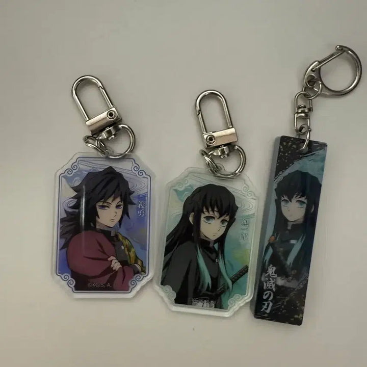 [BUNJANG] Demon Slayer Giyu, Muichiro Popup Acrylic Keyring Bundle Set / 귀멸의 칼날 기유,무이치로 팝업 아크릴 키링 일괄