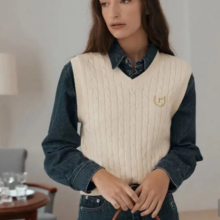 [BUNJANG] Rola Rola Knit Vest / 로라로라 니트 베스트 조끼