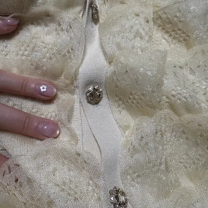 [BUNJANG] Lanvin Collection Ruffle Tiered Cardigan / 랑방컬렉션 펀칭 러플 티어드 가디건 프리(몰완판)