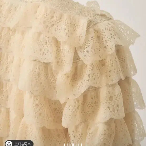 [BUNJANG] Lanvin Collection Ruffle Tiered Cardigan / 랑방컬렉션 펀칭 러플 티어드 가디건 프리(몰완판)