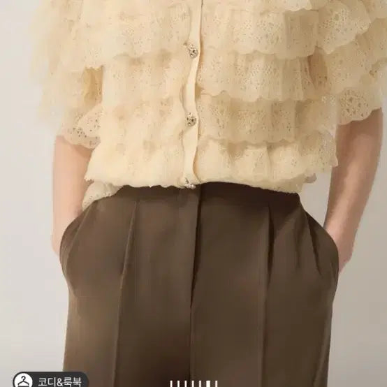 [BUNJANG] Lanvin Collection Ruffle Tiered Cardigan / 랑방컬렉션 펀칭 러플 티어드 가디건 프리(몰완판)