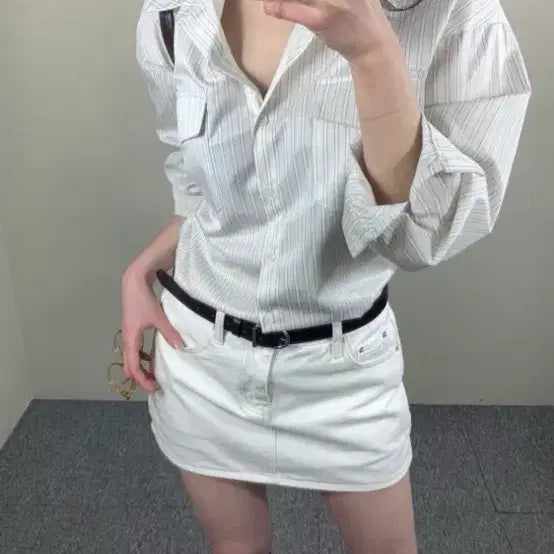 [BUNJANG] Peanuts Stripe Shirt / 피너츠 스트라이프 셔츠