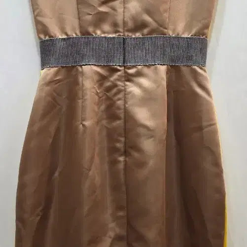 [BUNJANG] Valentino Yellow Belt Satin Dress / (정품)발렌티노 옐로우 벨트 새틴 원피스
