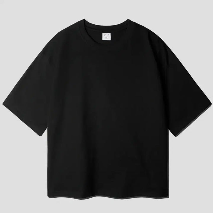 [BUNJANG] Jemut Boy Crop Short Sleeve T-Shirt Black XL / 제멋 보이 크롭 반팔티셔츠 블랙 XL